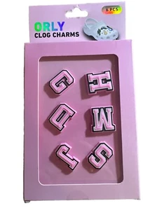 New - Orly  - Clog Charms Letters 6 Pcs - Picture 1 of 2