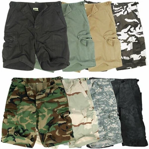 Pantalones cortos de carga Mil-Tec BDU Bermuda RipStop lavados XS-3XL 8 colores ejército de EE. UU. - Imagen 1 de 9