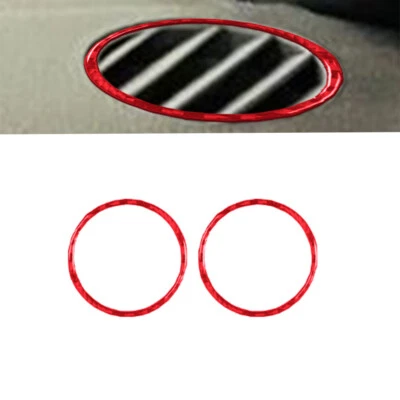 2Pcs For Audi TT 8N 2001-06 Red Carbon Fiber Interior Air Vent Outlet Cover Trim - Image 1 of 4