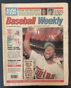 Baseball Weekly. DIE BESTE SERIE ALLER ZEITEN Kirby Puckett 7.11.1991 Minnesota Twins - Bild 1 von 1