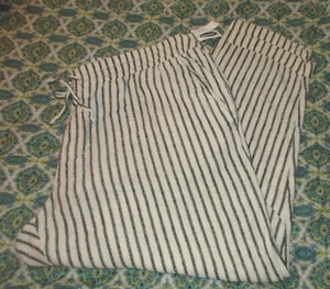 Womens Old Navy High Waisted Linen-Blend Black & White Striped Pants - XL NWT - Picture 1 of 9