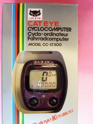 Cateye Kosmos ST- 300 ( Magenta )  Cycle computor - bicycle NOS - Image 1 of 3