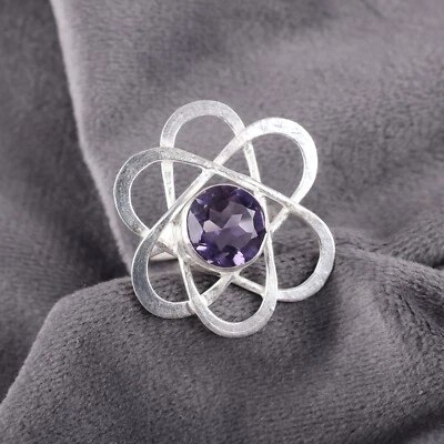 Iolite Gemstone 925 Sterling Silver Ring Handmade Jewelry Ring For Gift - Image 1 of 3