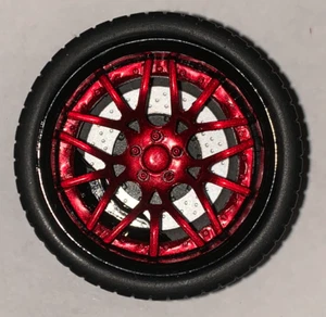 1/18 AB Models Forgiato Wheels Ideal For Maserati in Black Red AB1030 - Picture 1 of 2