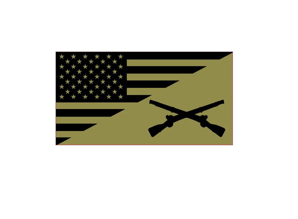 ORACAL USA FLAG INFANTRY TACTICAL VINYL DECAL U.S. ARMY