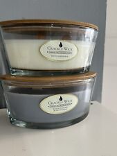 2 x Crackle Wick Large Scented Candles In Glass Jar 485g - Special Offer