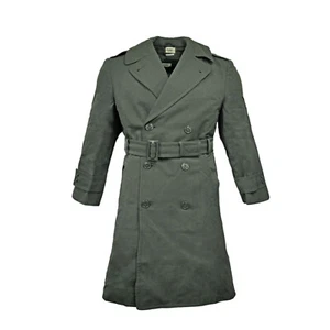US Trench Coat Lined AG44 Army Military Issued Long Wool Winter Jacket Used - Picture 1 of 11
