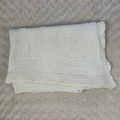 考拉婴儿ABC毛衣针织婴儿毯奶油白色2014字母字母 — 第 1/4 张图片