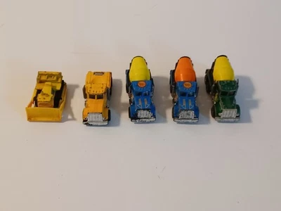 Lot Of 5 Vintage Matchbox Construction Trucks (4 Cement Mixers And 1 D9 Tractor) - Image 1 of 4