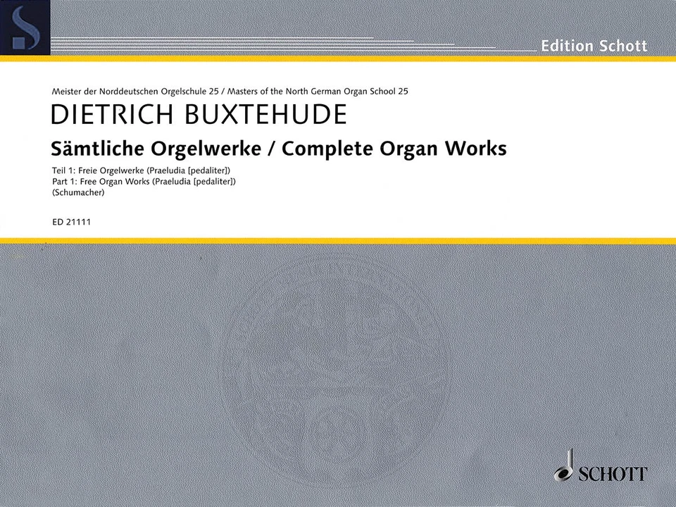 Dietrich Buxtehude Complete Organ Works Part 1 Classical Sheet Music Book - Image 1 of 1