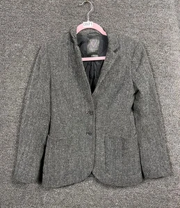 Aritzia Talula Wool Silk Blazer Jacket Single Breasted Women's Size 4 Gray - Picture 1 of 11