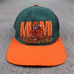 Vintage Miami Hurricanes Mütze Cap Snapback grün orange Sebastian Maskottchen NCAA 90er - Bild 1 von 11