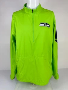 Nike NFL Seattle Seahawks Pullover Half Zip Jacket Green Mens Size Large - Picture 1 of 11