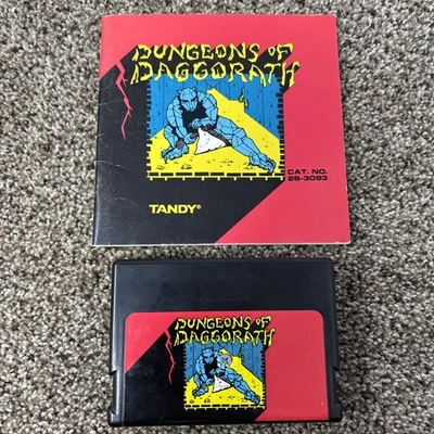 Cartucho y manual de juego de computadora Dungeons of Daggorath TRS-80 color Foto 1 de 4