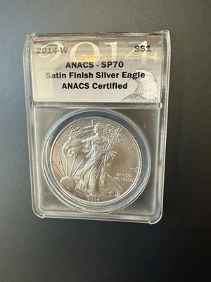 2014-W Satin Burnished Silver Eagle - SP-70 ANACS - Image 1 of 2