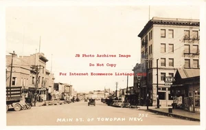 NV, Tonopah, Nevada, RPPC, Main Street, Business Area, Photo No 755 - Picture 1 of 2