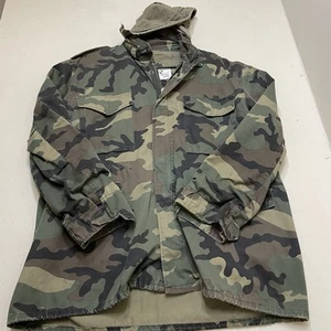 Giacca da campo mimetica vintage uomo XL mimetica giacca da caccia Woodland Duck Bay - Foto 1 di 6