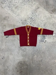 Vintage 70s 80s Merry Mites Knit Cardigan Sweater Striped Varsity Number Rare - Bild 1 von 13