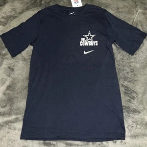 LARGE 14/16 Nike Dallas Cowboys Youth T-Shirt Navy Blue Short Sleeve - Picture 1 of 7