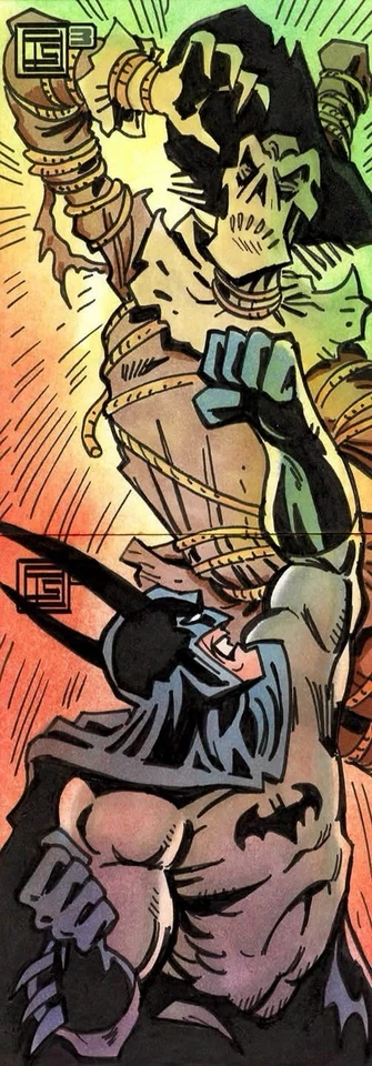 Batman Vs Scarecrow Knightfall Sketch 2 Card Puzzle PSC By Tim Shinn 1/1 - Image 1 of 1