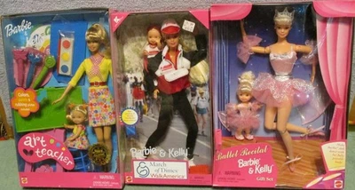 1990's/2002 Barbie & Kelly Art Teacher/Walk America/Ballet Recital Dolls~NRFB - Image 1 of 4