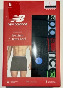 New Balance Men 5 Pack Performance Premium Boxer Briefs Multi Color Size Large - Bild 1 von 4
