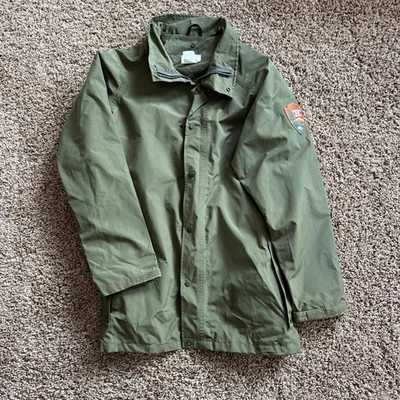 Men's National Park Service Uniform Ranger Green Shell Parka Jacket Sz Small S - Image 1 of 4