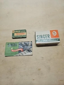 Vintage Singer Blind Stitch Attachment & Templates Original Box & Instructions - Picture 1 of 5