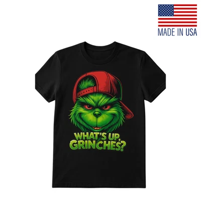 What's UP Grinches Xmas T-Shirt Stylish Funny Christmas Shirt Grinchmas Unisex - Image 1 of 3