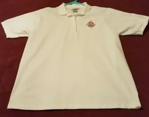 Womens Tabasco Polo Shirt XL Solid Collared White Embroidered Outer Banks - Picture 1 of 6