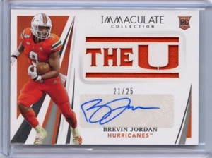 Brevin Jordan 2021 Immaculate Collegiate RPA Rookie Patch Auto 21/25 "The U" - Bild 1 von 2