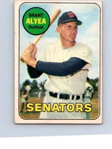 VINTAGE BASEBALL CARD 1969 TOPPS WASHINGTON SENATORS BRANT ALYEA NO 0476 - Picture 1 of 2