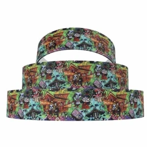 Beetlejuice Character 1" Wide Repeat Ribbon Sold in Yard Lots - Picture 1 of 1