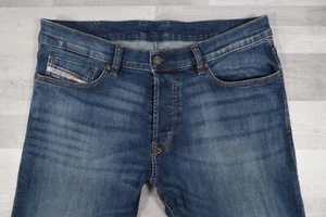 Pantalones de mezclilla para hombre Diesel TEPPHAR-X elásticos ajustados azul zanahoria W33 L32 lavado RB062 - Imagen 1 de 14