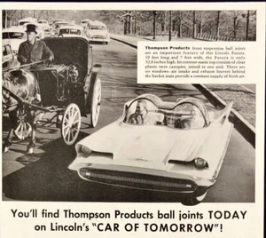 1955 Thompson Products Ball Joints Lincolns Car of Tomorrow Vintage Print Ad - Picture 1 of 7