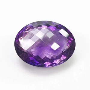 45,00 quilates Natural Púrpura RUTILO AMATISTA Piedra Preciosa Forma Ovalada Corte de Comprobador 27*21 mm - Imagen 1 de 5