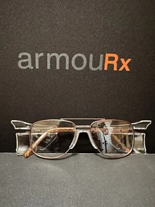 ARMOURX 7007P Bronze 52-15-140 FLEX HINGE EYEGLASS FRAME Permanent Shields - Picture 1 of 7