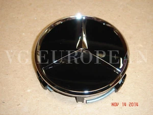 Mercedes-Benz Genuine Black with Chrome Wheel Center Hub Cap NEW OEM - Bild 1 von 3