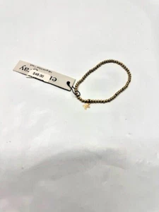 Round Bracelet 14k Gold Filled 7 Inch Beaded Bracelet-LETTER K *New - Picture 1 of 4