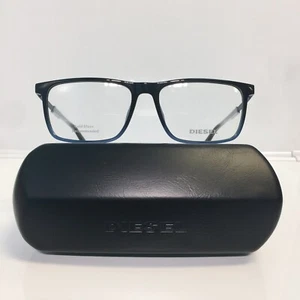 Nuevas en caja gafas unisex de plástico rectangular diésel 5350 005 negro azul 55 mm - Imagen 1 de 6