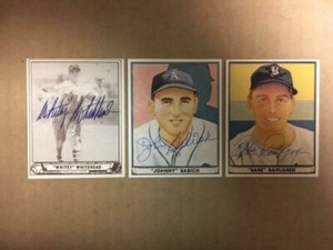 Johnny Babich Philadelphia A's Signed 1941 Playball Reprint Card COA