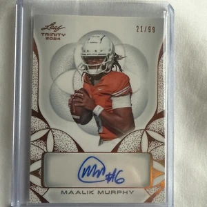 2024 Leaf Trinity Orange Maalik Murphy Autogrammkarte #’d 21/99 - Bild 1 von 8