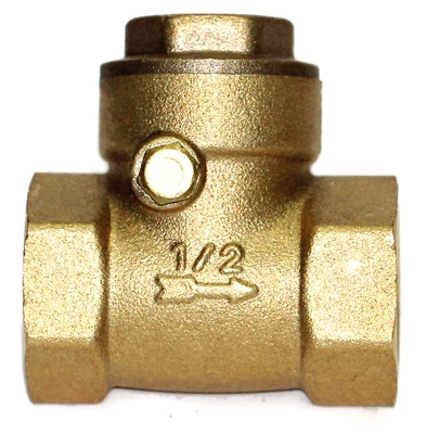 NNI 1/2" NPT Brass Swing Check Valve soft seat Rubber Clapper 200WOG