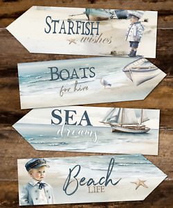 Little Sailor  Nautical Beach Life Sea Dreams Arrows Signs Decoration