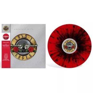 GUNS N ROSES GREATEST HITS RED BLACK SPLATTER VINYL USA EXCLUSIVE LP NEW SEALED - Imagen 1 de 4