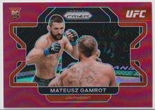 2022 Panini Prizm UFC Mateusz Gamrot #66 Red Prizm Card Lightweight /299 RC