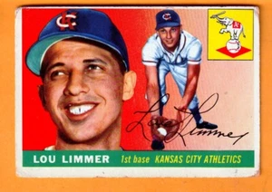 Lou Limmer Kansas City A's 1955 Topps #54 Long Island City Nueva York - Imagen 1 de 2