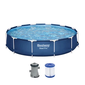 Bestway® Steel Pro™ Frame Pool Set mit Filterpumpe Ø 366 x 76 cm, dunkelblau - Bild 1 von 1