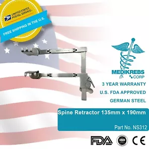 Instrumentos de neurocirugía retractor de columna Medikrebs acero alemán - Imagen 1 de 1