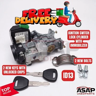 🌶️ INTERRUPTOR DE ENCENDIDO BLOQUEO CILINDRO INMOVILIZADOR 2 LLAVES ID13 EN ACURA MDX 2001-2006 Foto 1 de 4